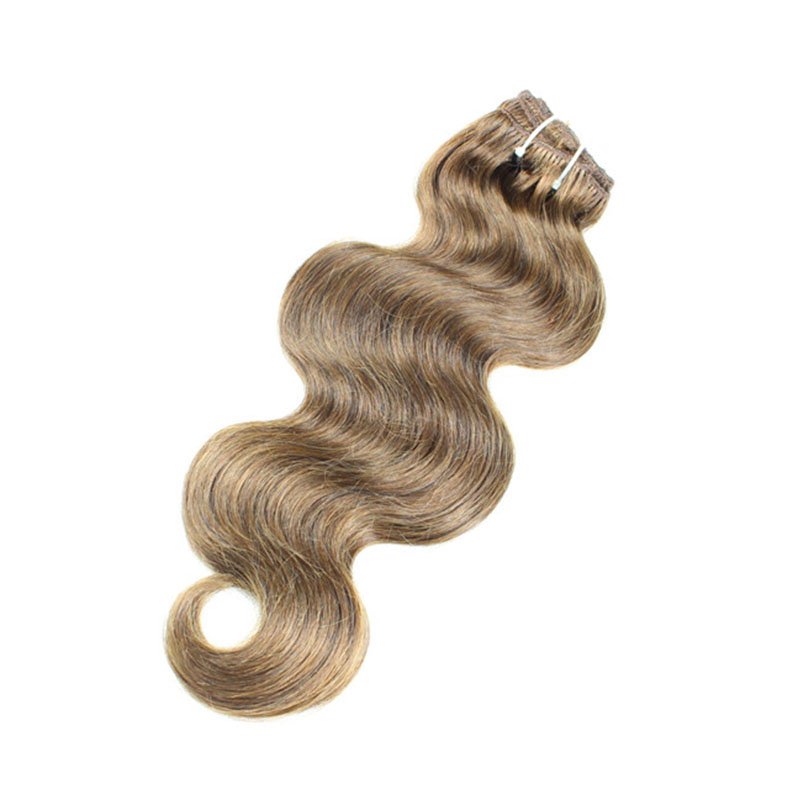 Colored  weft Human Virgin Hair  Body Wave  Extension  Bundles with Lace Closure YL309